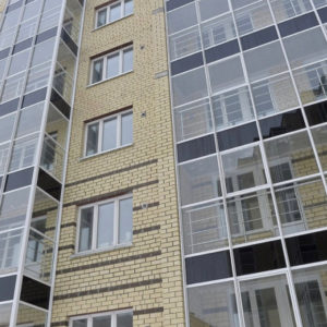 Алюминиевый противопожарный витраж Алюминиевый противопожарный витраж